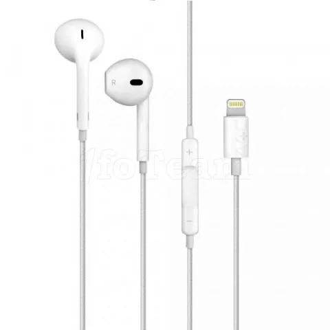 Photo de Ecouteurs intra-auriculaires Apple Earpods Lightning avec micro (Blanc)