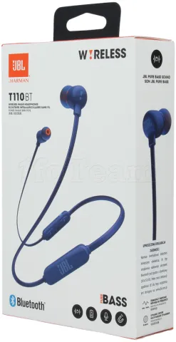 Photo de Ecouteurs intra-auriculaires Bluetooth JBL Tune 110BT (Bleu)