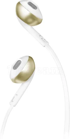 Photo de Ecouteurs intra-auriculaires Bluetooth JBL Tune 205 (Blanc/Or)