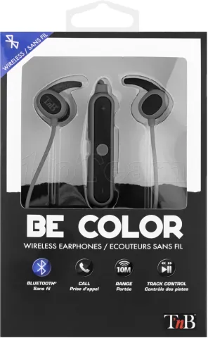 Photo de Ecouteurs intra-auriculaires Bluetooth T'nB Be Color (Noir)