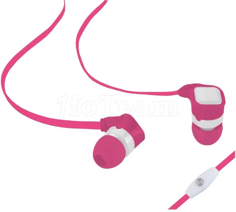 Photo de Ecouteurs intra-auriculaires Colorés WE avec micro (Rose)