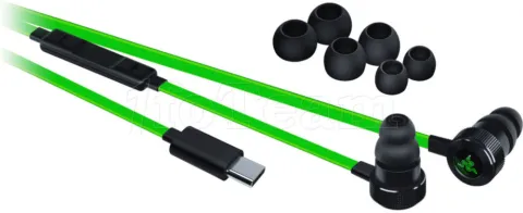 Photo de Ecouteurs intra-auriculaires Razer Hammerhead USB Type C (Noir/Vert)