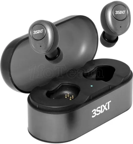 Photo de Ecouteurs intra-auriculaires sans fil avec micro 3Sixt Studio (3S-0954) (Noir)