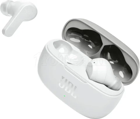 Photo de Ecouteurs intra-auriculaires sans fil Bluetooth JBL Wave 200 TWS (Blanc)