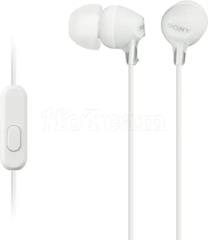 Photo de Ecouteurs intra-auriculaires Sony MDR-EX15AP (Blanc)