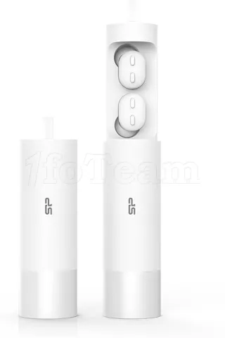 Photo de Ecouteurs sans fil avec micro Silicon Power Blast Plug BP81 (Blanc)