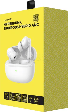 Photo de Ecouteurs sans fil Hator Hyperpunk Truepods (Blanc)