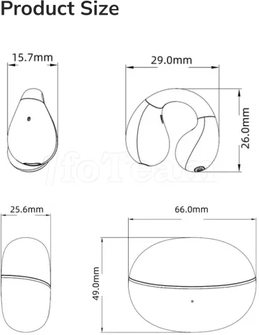 Photo de Ecouteurs sans fil QCY Crossky C30 (Noir)