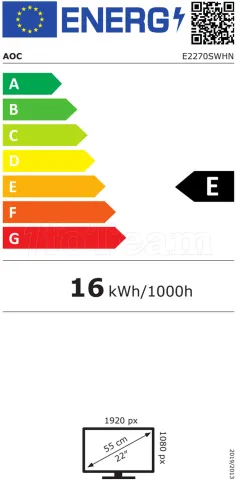 Photo de Ecran 22" AOC E2270SWHN Full HD