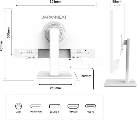 Photo de Ecran 22" JapanNext JN-IPS2152FHDR-T Full HD (Blanc)