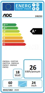 Photo de Ecran 24" AOC 24B2XH Full HD (Noir)