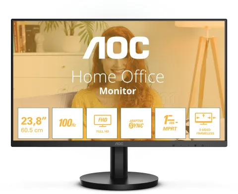 Photo de Ecran 24" AOC B3 24B3HMA2 Full HD 100Hz (Noir)