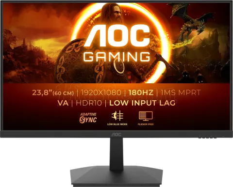 Photo de Ecran 24" AOC Gaming G1 24G15N2 Full HD 180Hz (Noir)