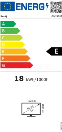 Photo de Ecran 24" BenQ Home Office GW2490T Full HD 100Hz (Noir)