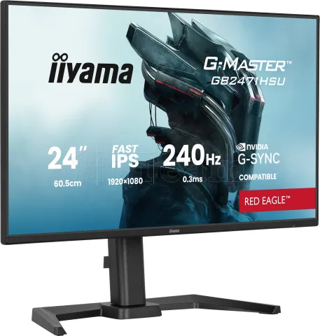 Photo de Ecran 24" Iiyama G-Master Red Eagle GB2471HSU-B1 Full HD 240Hz (Noir)