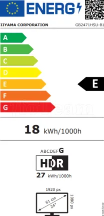 Photo de Ecran 24" Iiyama G-Master Red Eagle GB2471HSU-W1 Full HD 240Hz (Blanc)