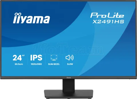 Photo de Ecran 24" Iiyama ProLite X2491HS-B1 Full HD 120Hz (Noir)