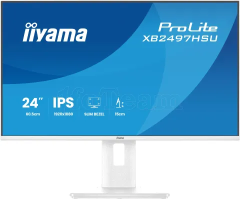 Photo de Ecran 24" Iiyama ProLite XB2497HSU-W1 Full HD 120Hz (Blanc)