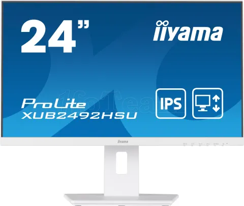Photo de Ecran 24" Iiyama ProLite XUB2492HSU-W5 Full HD (Blanc)