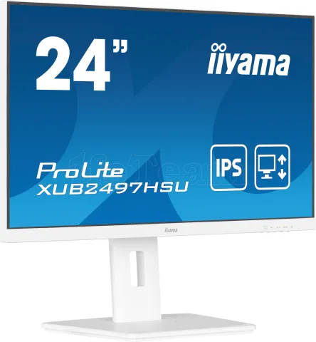 Photo de Ecran 24" Iiyama ProLite XUB2497HSU-W2 Full HD 100Hz (Blanc)