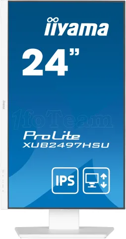 Photo de Ecran 24" Iiyama ProLite XUB2497HSU-W2 Full HD 100Hz (Blanc)