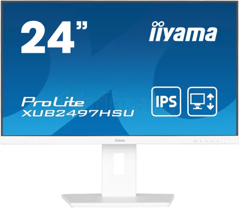 Photo de Ecran 24" Iiyama ProLite XUB2497HSU-W2 Full HD 100Hz (Blanc)