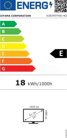 Photo de Ecran 24" Iiyama ProLite XUB2497HSU-W2 Full HD 100Hz (Blanc)