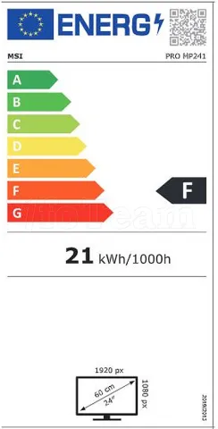 Photo de Ecran 24" MSI Pro MP241X Full HD (Noir)