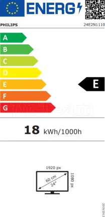 Photo de Ecran 24" Philips 24E2N1110/00 Full HD 120Hz (Noir)