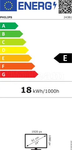 Photo de Ecran 24" Philips B-line 243B1 Full HD (Noir)