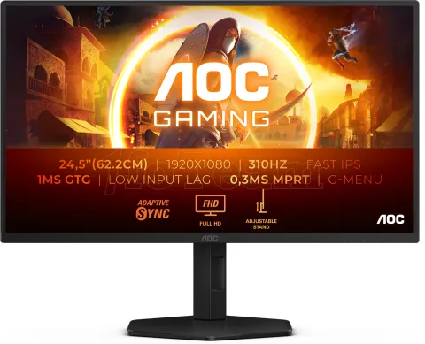 Photo de Ecran 25" AOC Gaming G4 25G4SXU Full HD 300Hz (Noir)