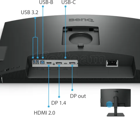 Photo de Ecran 25" BenQ DesignVue PD2506Q Quad HD (Noir)