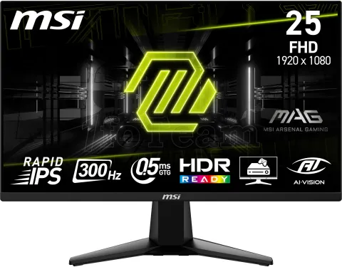 Photo de Ecran 25" MSI Mag 255XF Full HD 300Hz (Noir)