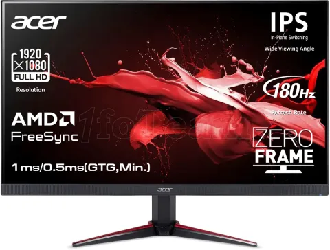 Photo de Ecran 27" Acer Nitro VG270 M3bmiipx Full HD 180Hz (Noir/Rouge)