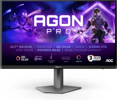 Photo de Ecran 27" AOC Agon AG276QZD2 OLED Quad HD 240Hz (Noir) - SN HF3WRT2BAYACHNE - ID 205118