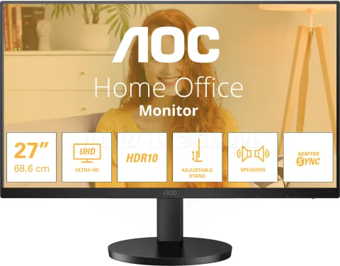 Photo de Ecran 27" AOC B3 U27B3AF 4K Ultra HD (Noir)