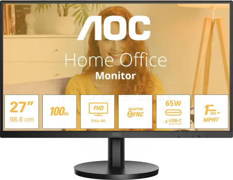 Photo de Ecran 27" AOC Basic B3 27B3CA2 Full HD 100Hz (Noir)