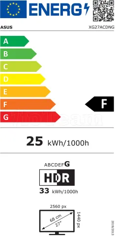 Photo de Ecran 27" Asus Rog Strix OLED XG27ACDNG Quad HD 360Hz (Noir)