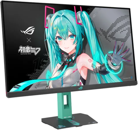 Photo de Ecran 27" Asus Rog Strix OLED XG27ACMEG-G Hatsune Miku Quad HD 144Hz (Noir)
