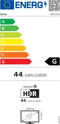 Photo de Ecran 27" BenQ DesignVue PD2725U 4K Ultra HD (Noir)