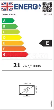 Photo de Ecran 27" Cooler Master GA2701S Full HD 100Hz (Noir)