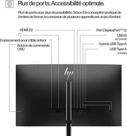 Photo de Ecran 27" HP Série 5 Pro 9D9S0UT Quad HD 100Hz (Noir/Argent)
