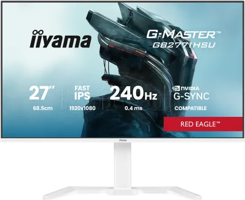 Photo de Ecran 27" Iiyama G-Master Red Eagle GB2771HSU-W1 Full HD 240Hz (Blanc)