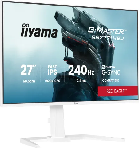 Photo de Ecran 27" Iiyama G-Master Red Eagle GB2771HSU-W1 Full HD 240Hz (Blanc)