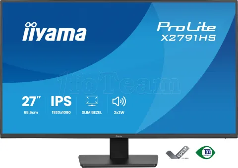 Photo de Ecran 27" Iiyama Prolite X2791HS-B1 Full HD 120Hz (Noir)