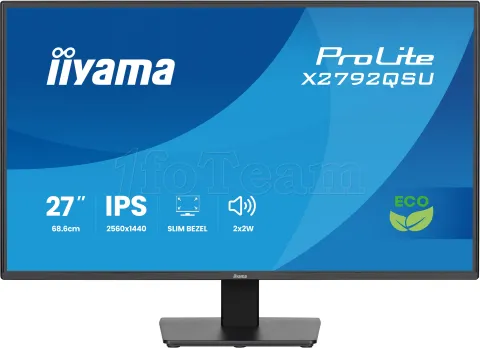 Photo de Ecran 27" Iiyama ProLite X2792QSU-B1 Quad HD 120Hz (Noir)