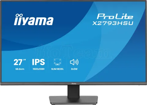 Photo de Ecran 27" Iiyama ProLite X2793HSU-B1 Full HD 120Hz (Noir)