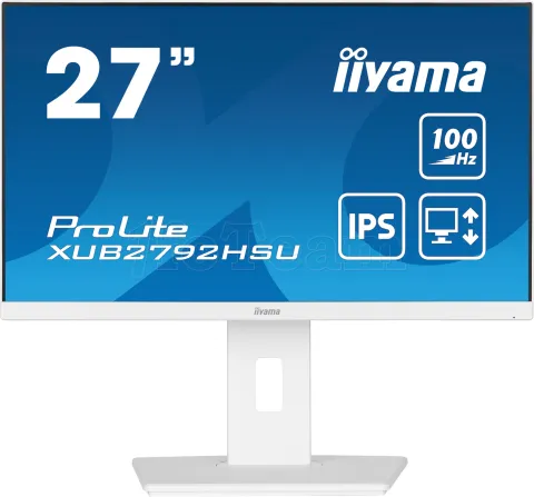 Photo de Ecran 27" Iiyama ProLite XUB2792HSU-W6 Full HD (Blanc) 100Hz