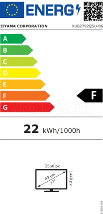 Photo de Ecran 27" Iiyama ProLite XUB2792QSU-B6 Quad HD (Noir) 100Hz