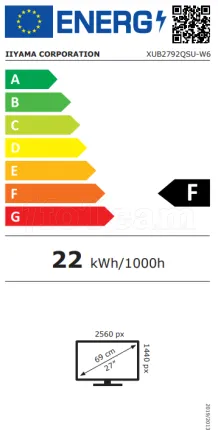 Photo de Ecran 27" Iiyama ProLite XUB2792QSU-W6 Quad HD (Blanc) 100Hz